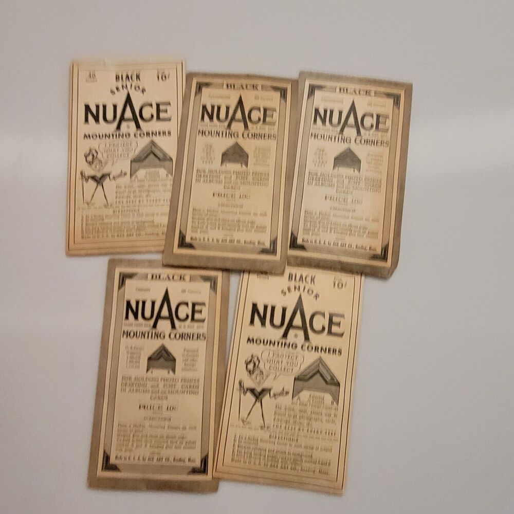 Vintage Sears 5 Factory Sealed NuAce  MOUNTING CORNERS Black